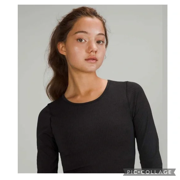 Lululemon Ebb to Street Long Sleeve Black Size 4 - Picture 5 of 16